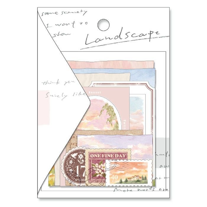 Landscape Flake Stickers - Madder Clouds by Mind Wave | Papertail Fox