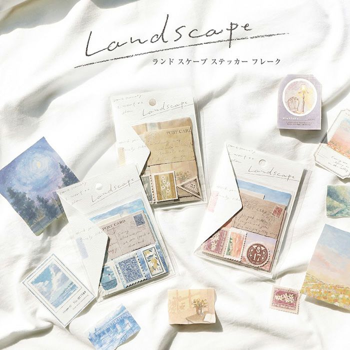 Landscape Flake Stickers - Madder Clouds by Mind Wave | Papertail Fox
