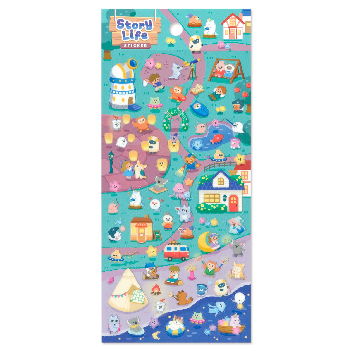 Village Night Story Life Stickers by Mind Wave | Papertail Fox