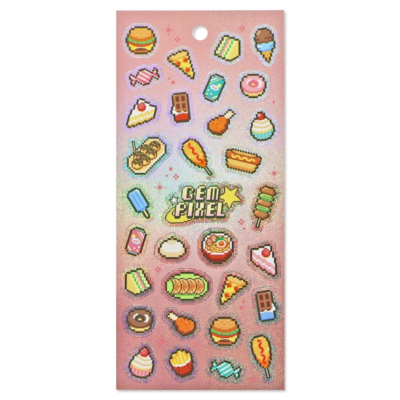Gem Pixel Stickers - Junk Food by Mind Wave | Papertail Fox