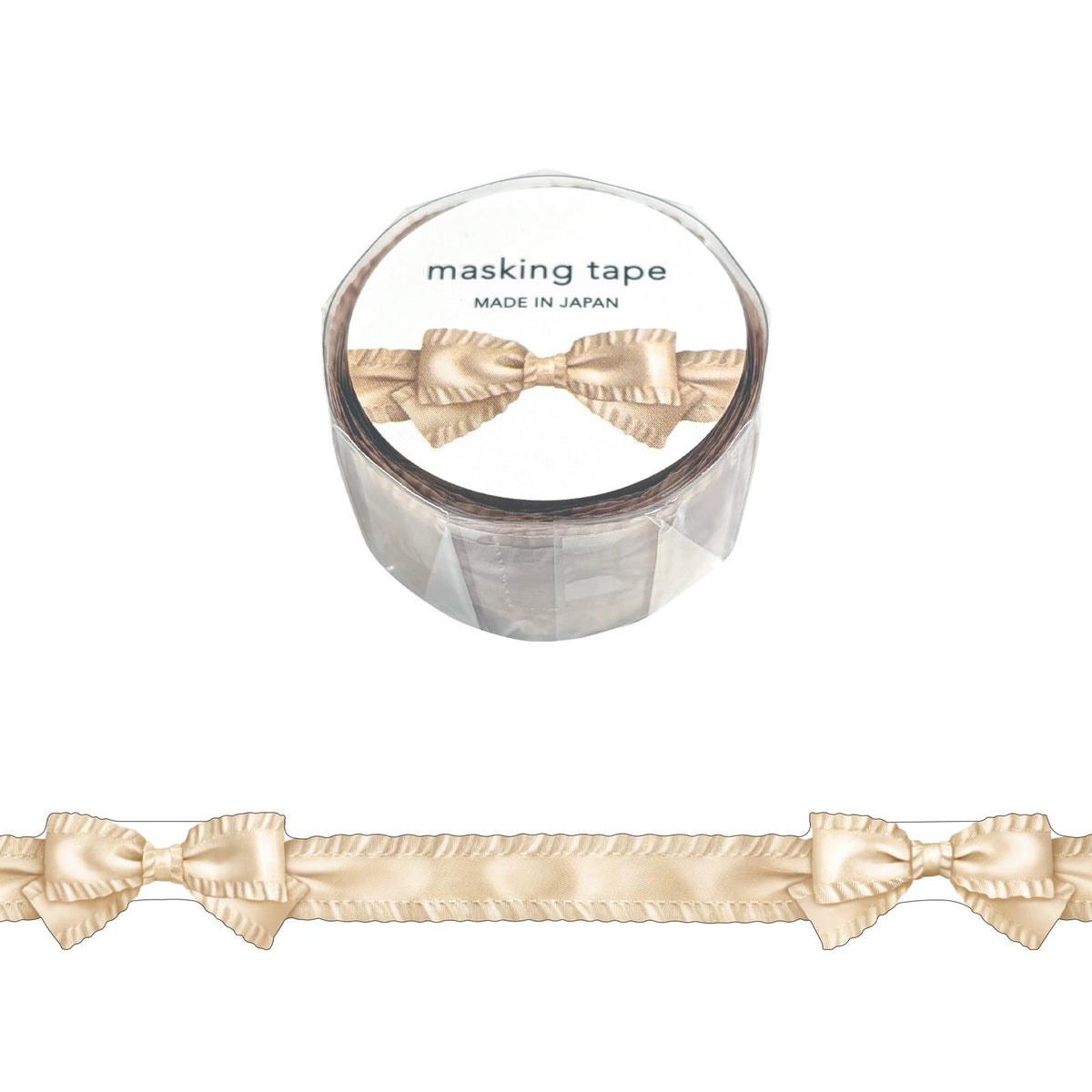 Beige Satin Ribbon Die-Cut Washi Tape by Mind Wave | Papertail Fox