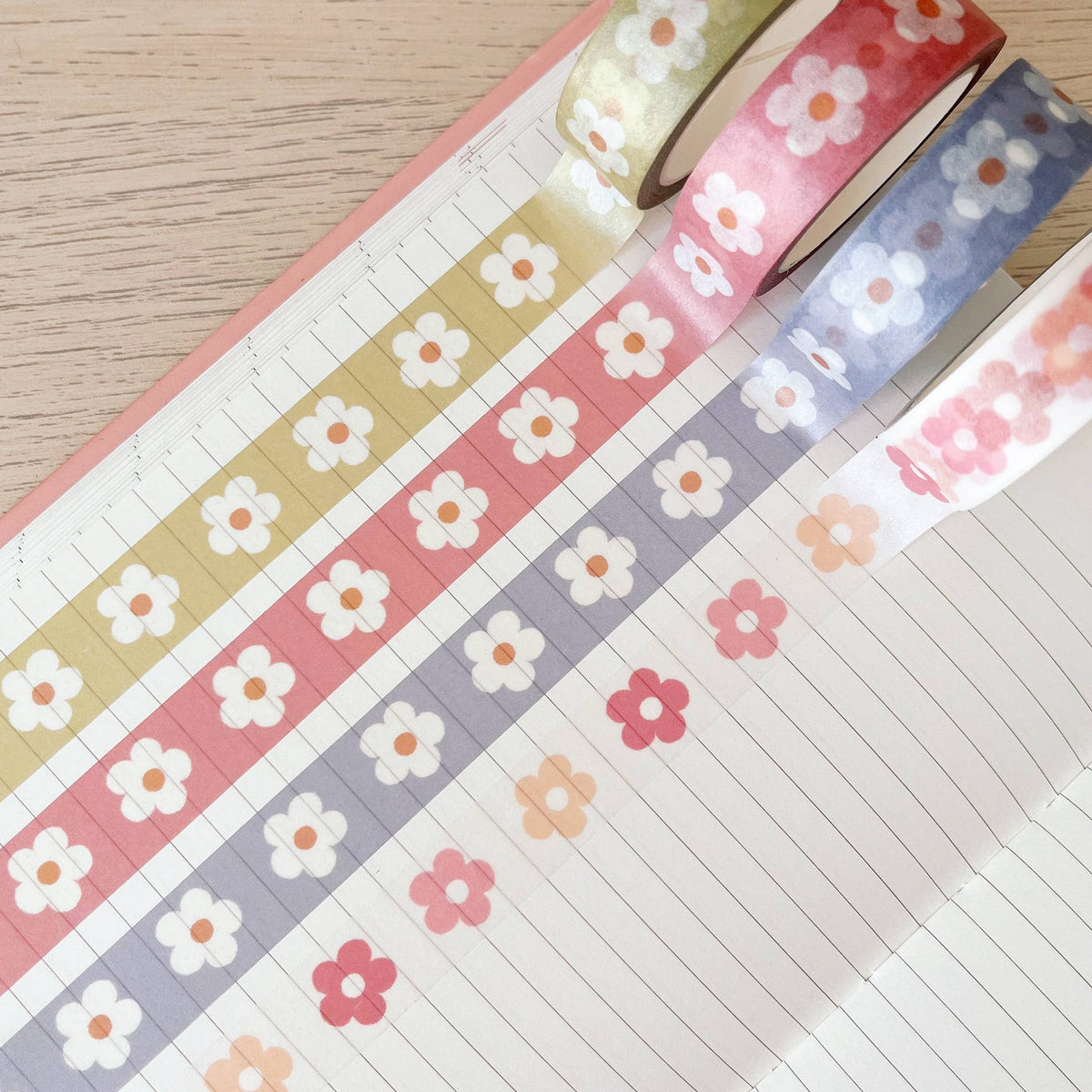 Pastel Daisies Washi Tape by Cherry Rabbit | Papertail Fox