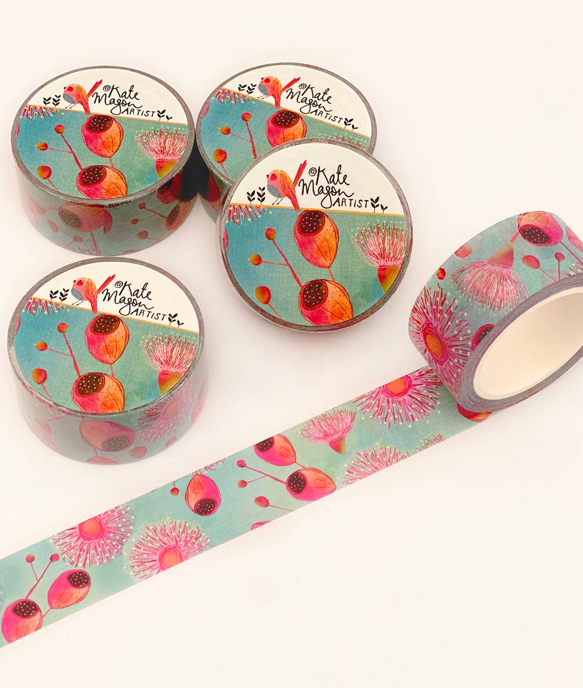 Floral Gumnuts Washi Tape | Kate Mason Artist
