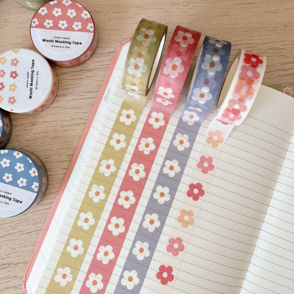 Pastel Daisies Washi Tape | Cherry Rabbit