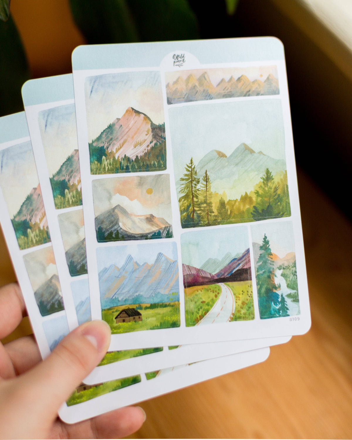 Mountain Landscapes Sticker Sheet | Wild Pencil Studio