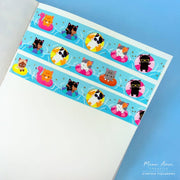 Floaty Cats Gold Foil Washi Tape by Meow Amor Creative | Papertail Fox