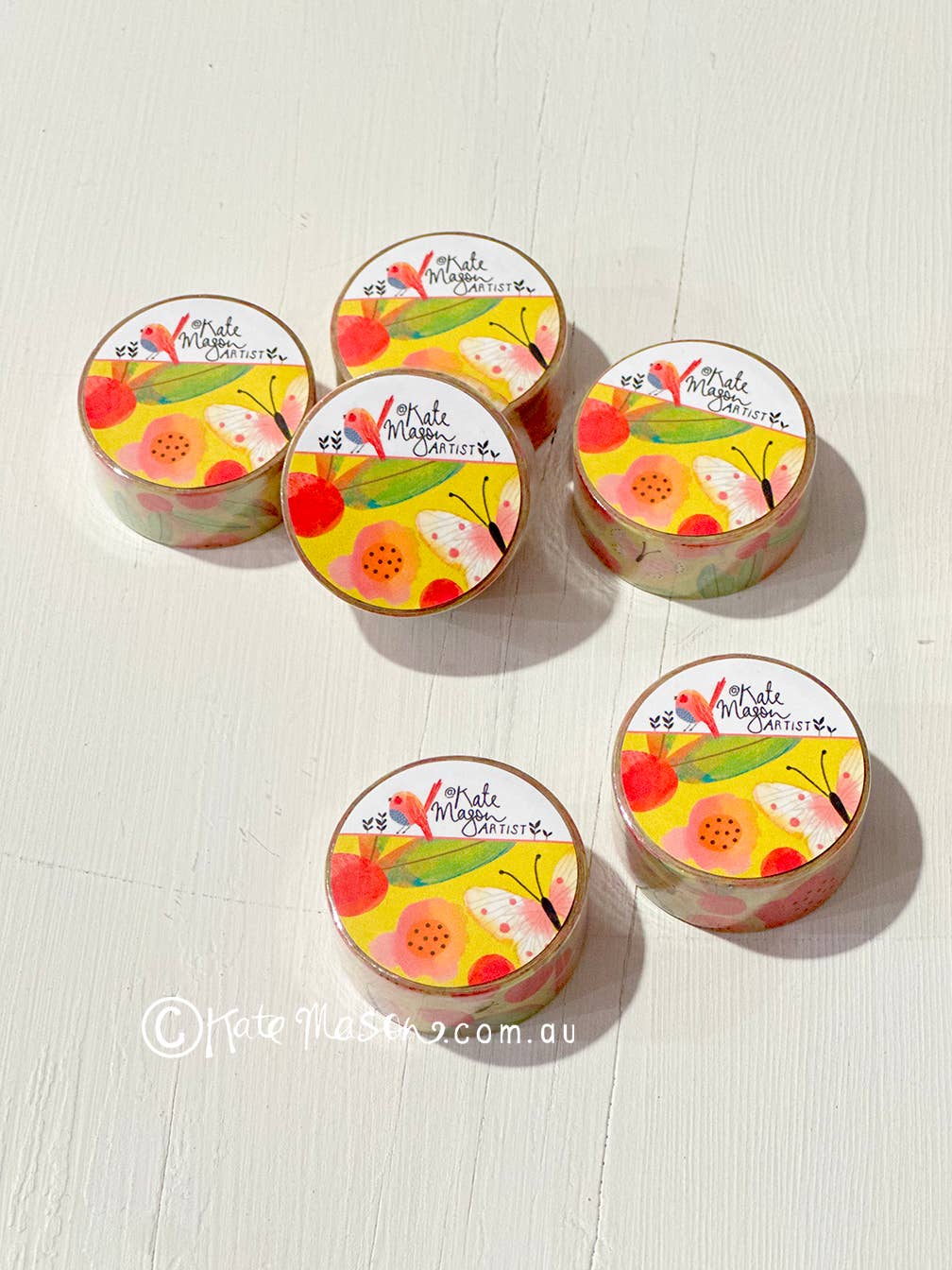 Spring Floral Butterfly Washi Tape | Kate Mason Artist