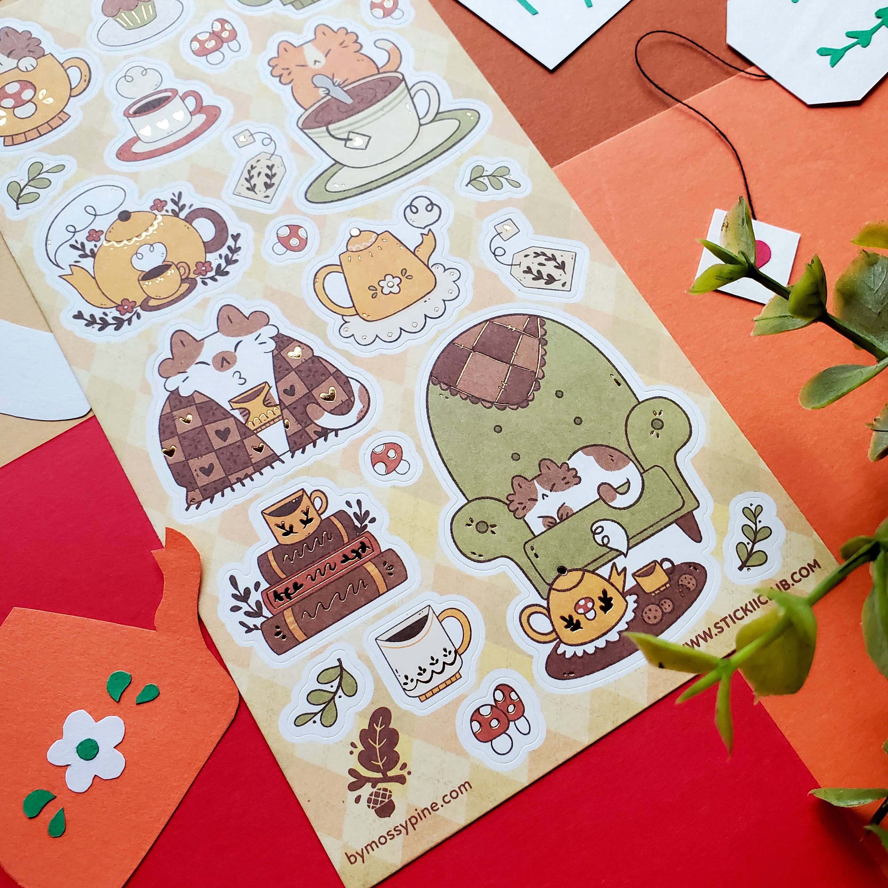 Cozy Cats Sticker Sheet | Stickii