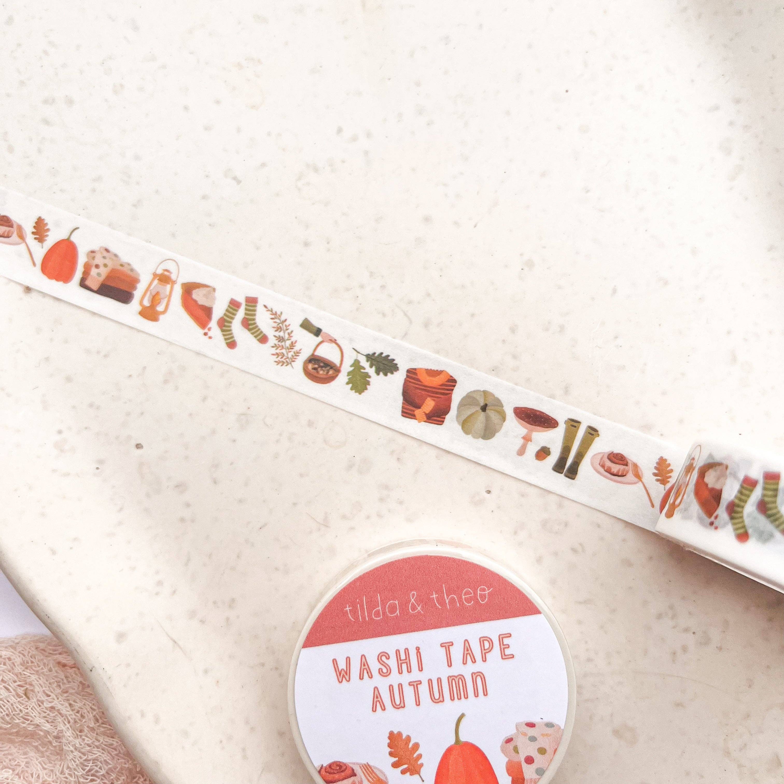 Mushrooms and Pumpkins Washi Tape | Tilda & Theo