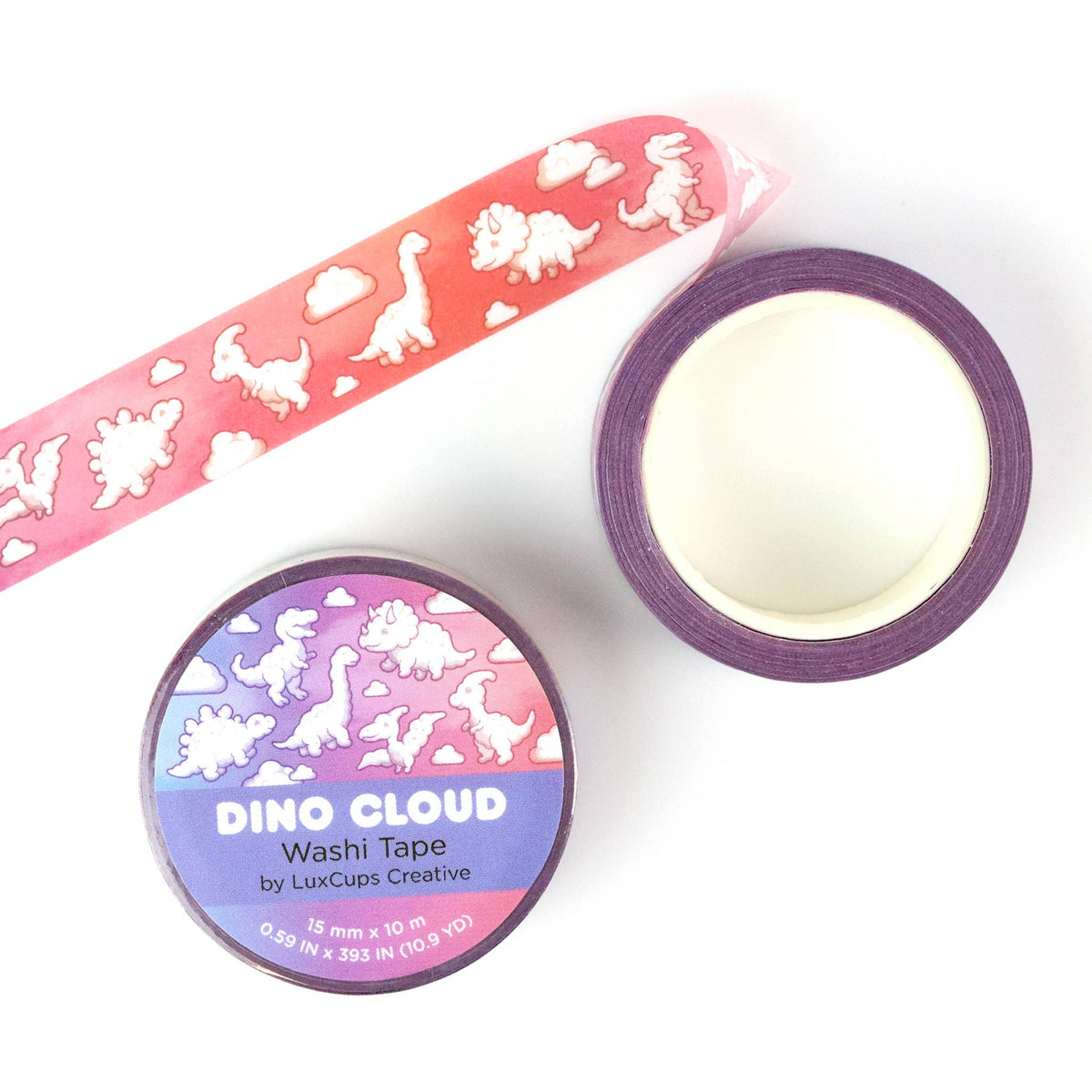 Dino Cloud Washi Tape | LuxCups Creative