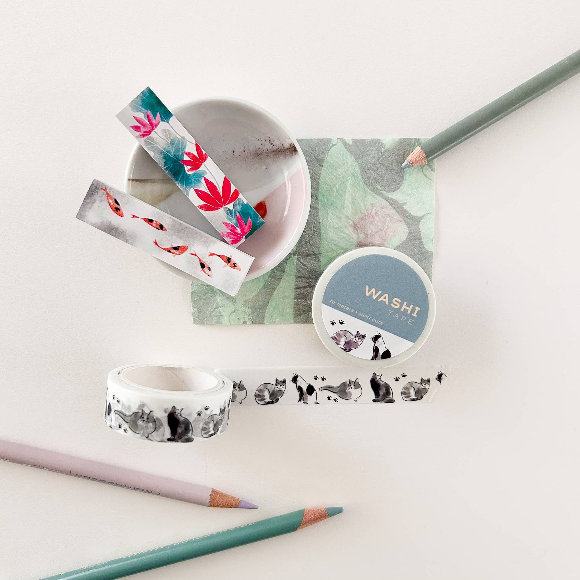 Sumi Cats Washi Tape by Girl of All Work | Papertail Fox