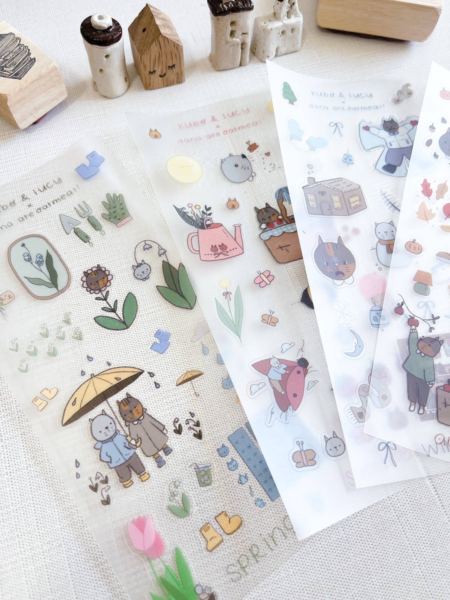 Kuboandlucy x Dana Ate Oatmeal Four Seasons Sticker Sheet | Kubo and Lucy