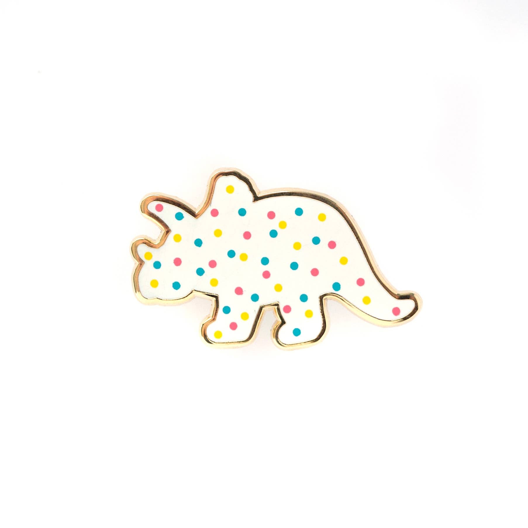 Triceratops Cookie Enamel Pin | LuxCups Creative