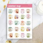 Penpaling Paula: Valentine's Mugs - Sticker Sheet