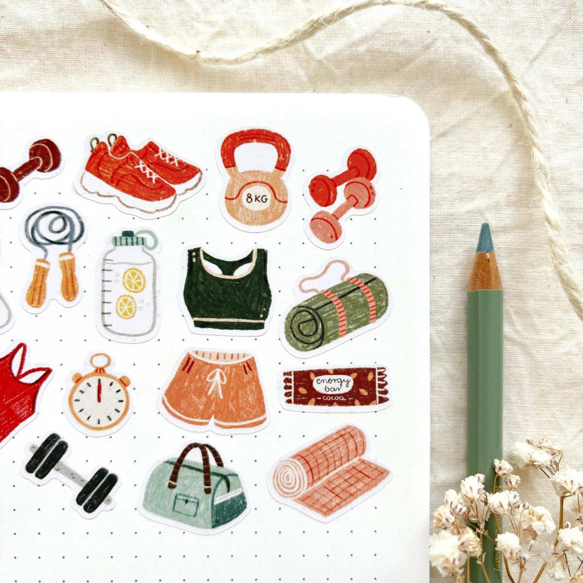 Fitness Sticker Sheet | Och Monika