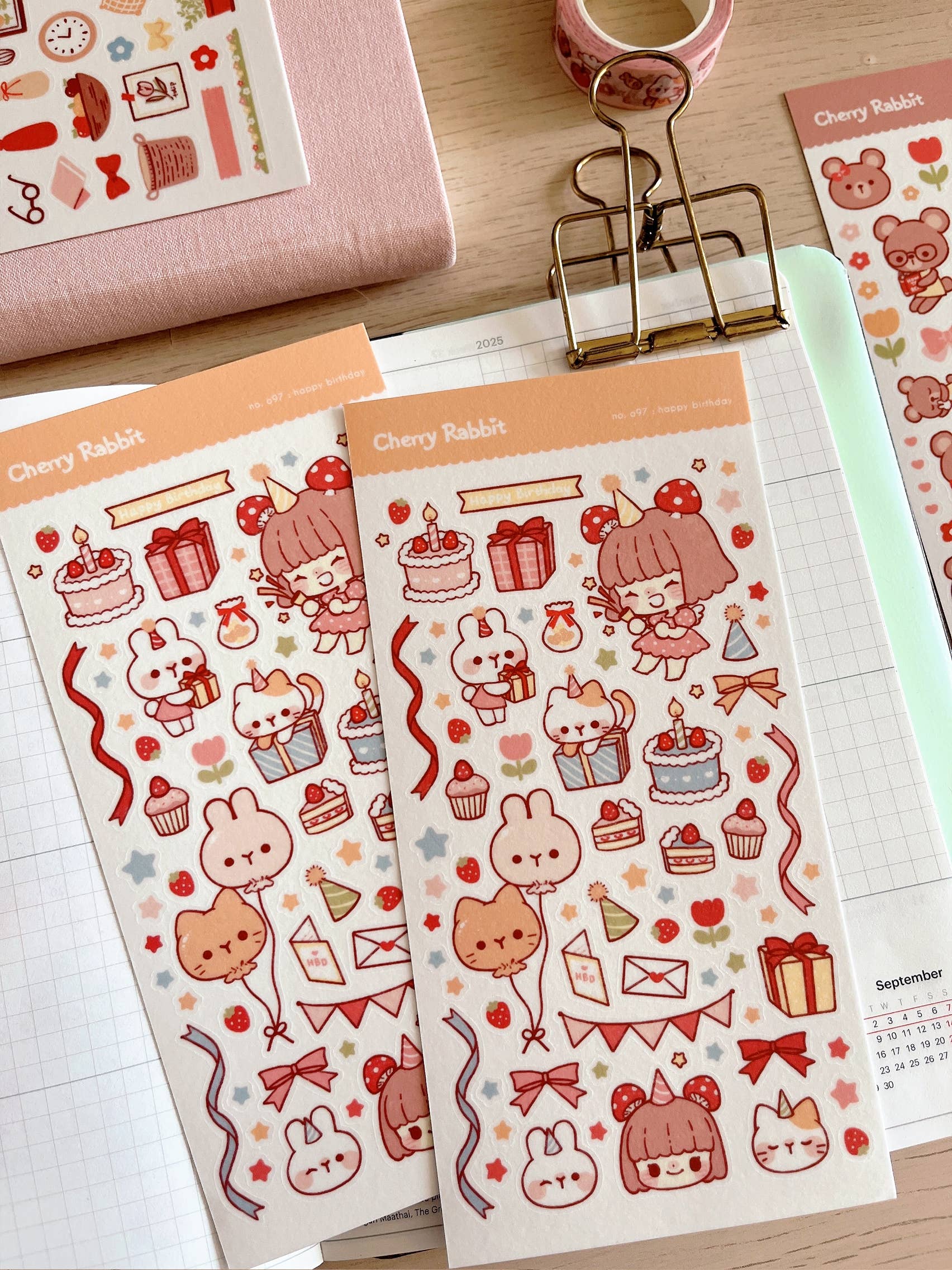 Happy Birthday Sticker Sheet no.097 by Cherry Rabbit | Papertail Fox
