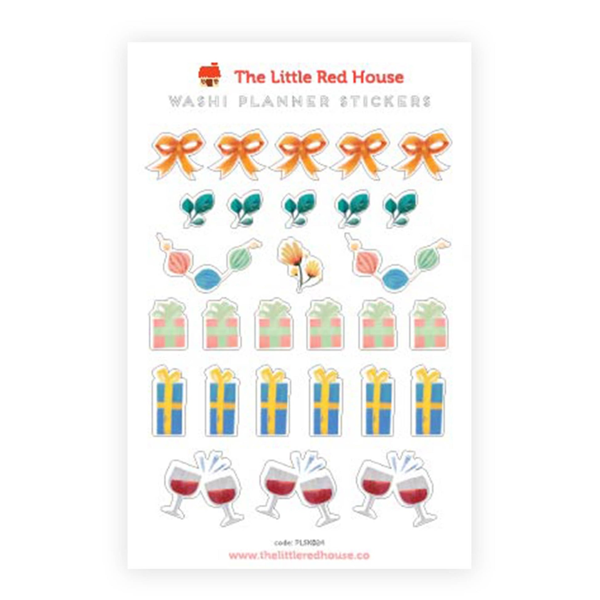 Gift Planner Washi Stickers by The Little Red House | Papertail Fox