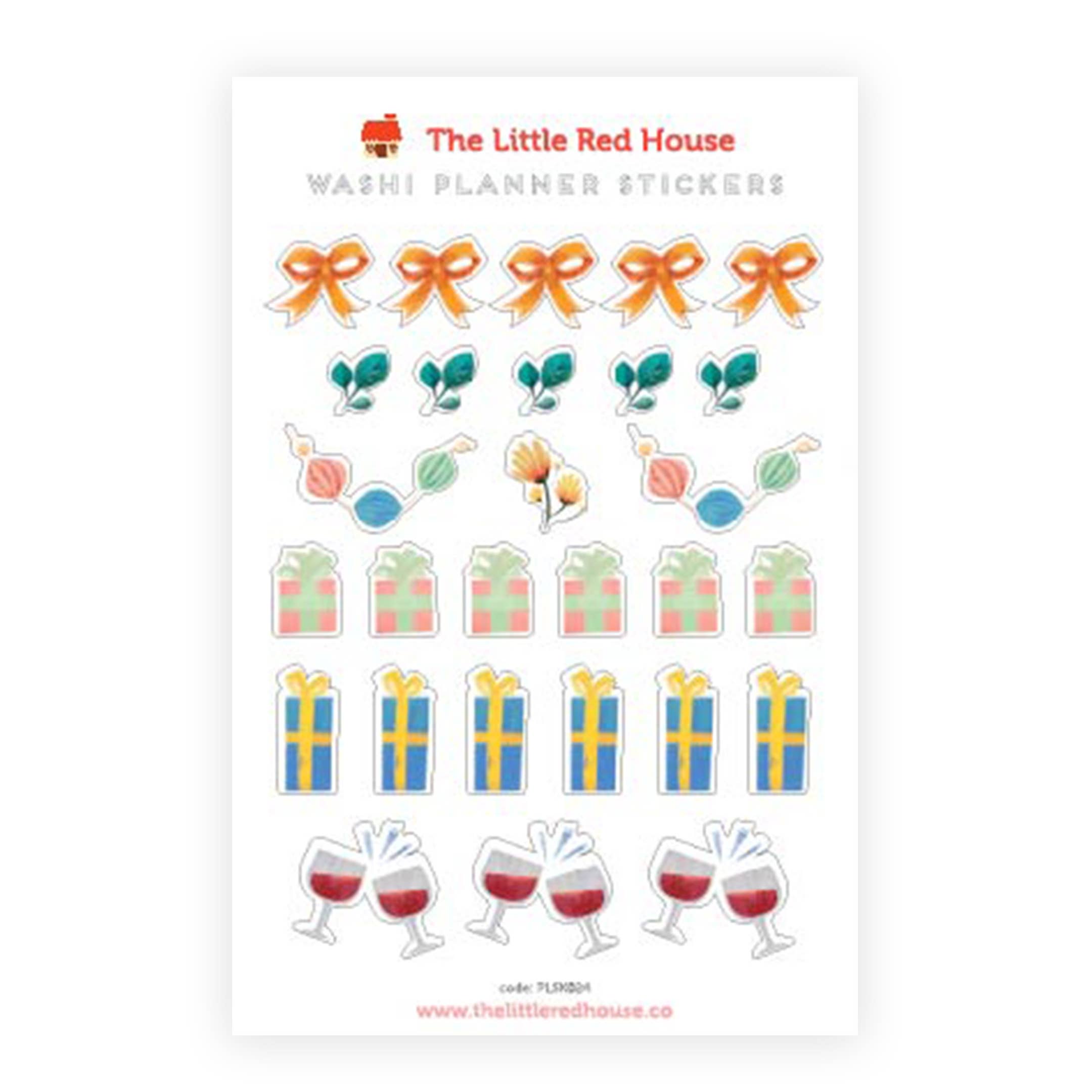 Gift Planner Washi Stickers by The Little Red House | Papertail Fox
