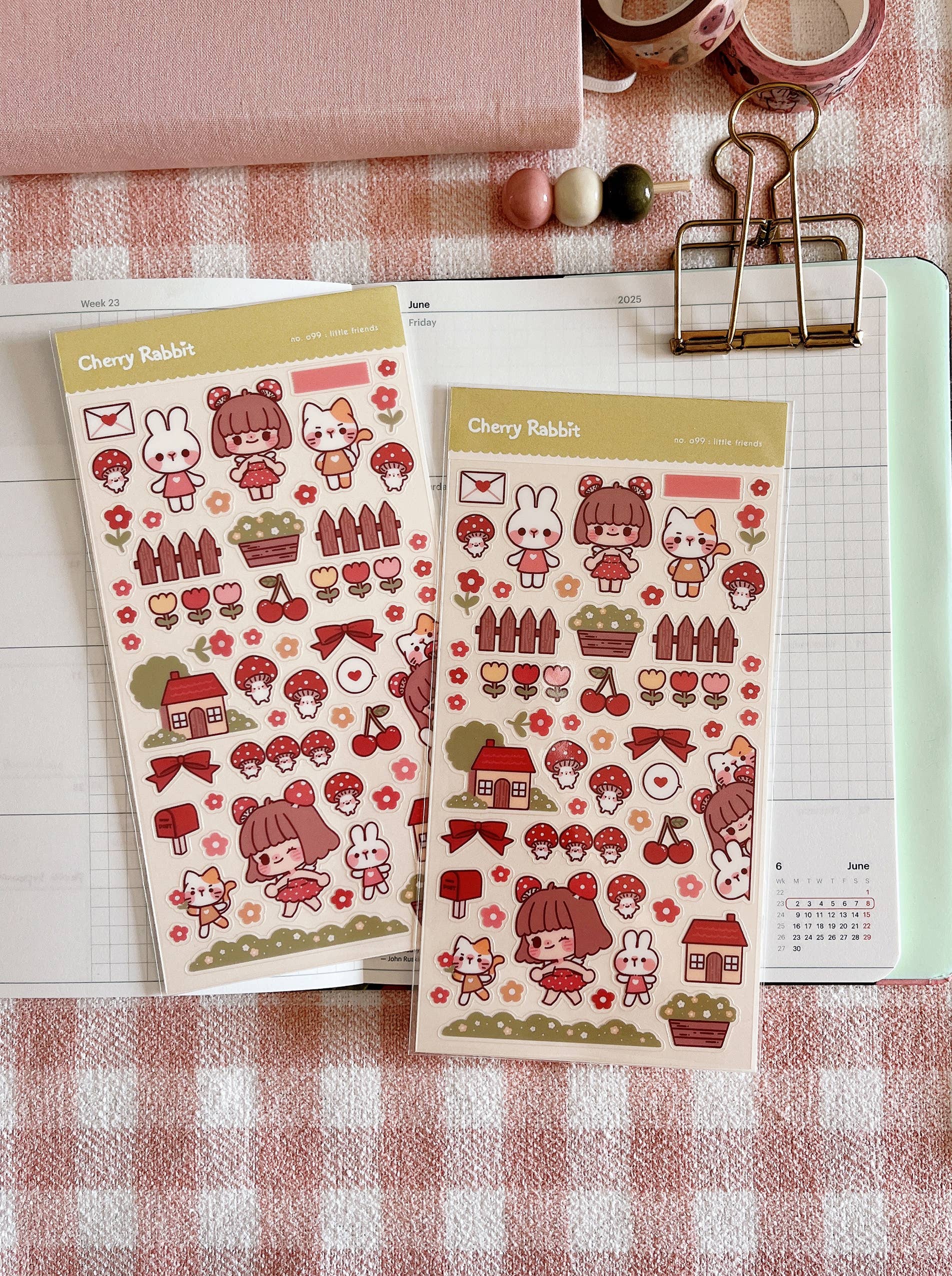 Little Friends Sticker Sheet no.099 by Cherry Rabbit | Papertail Fox