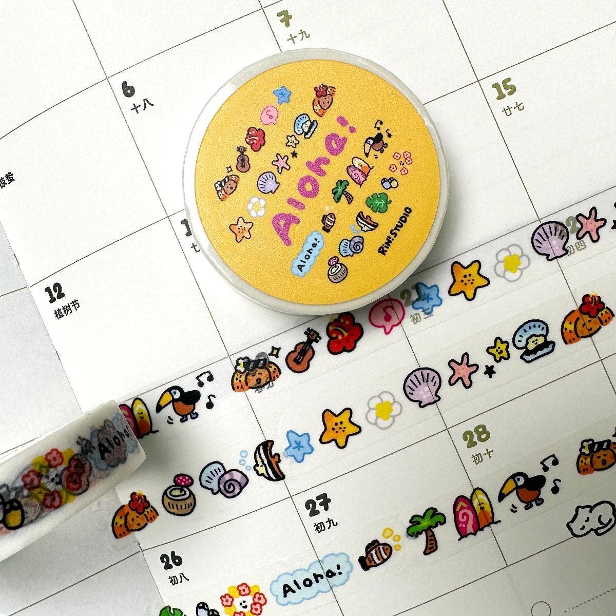 Aloha Mini Washi Tape by RiN! Studio | Papertail Fox
