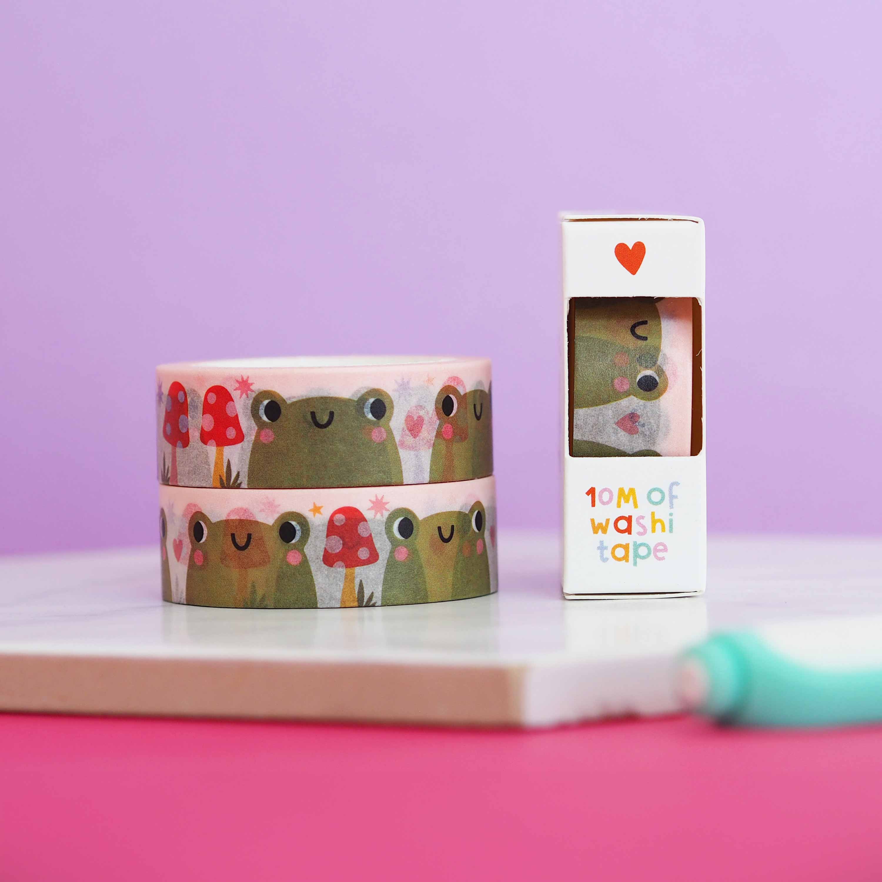 Cute Frogs Washi Tape | Nutmeg and Arlo