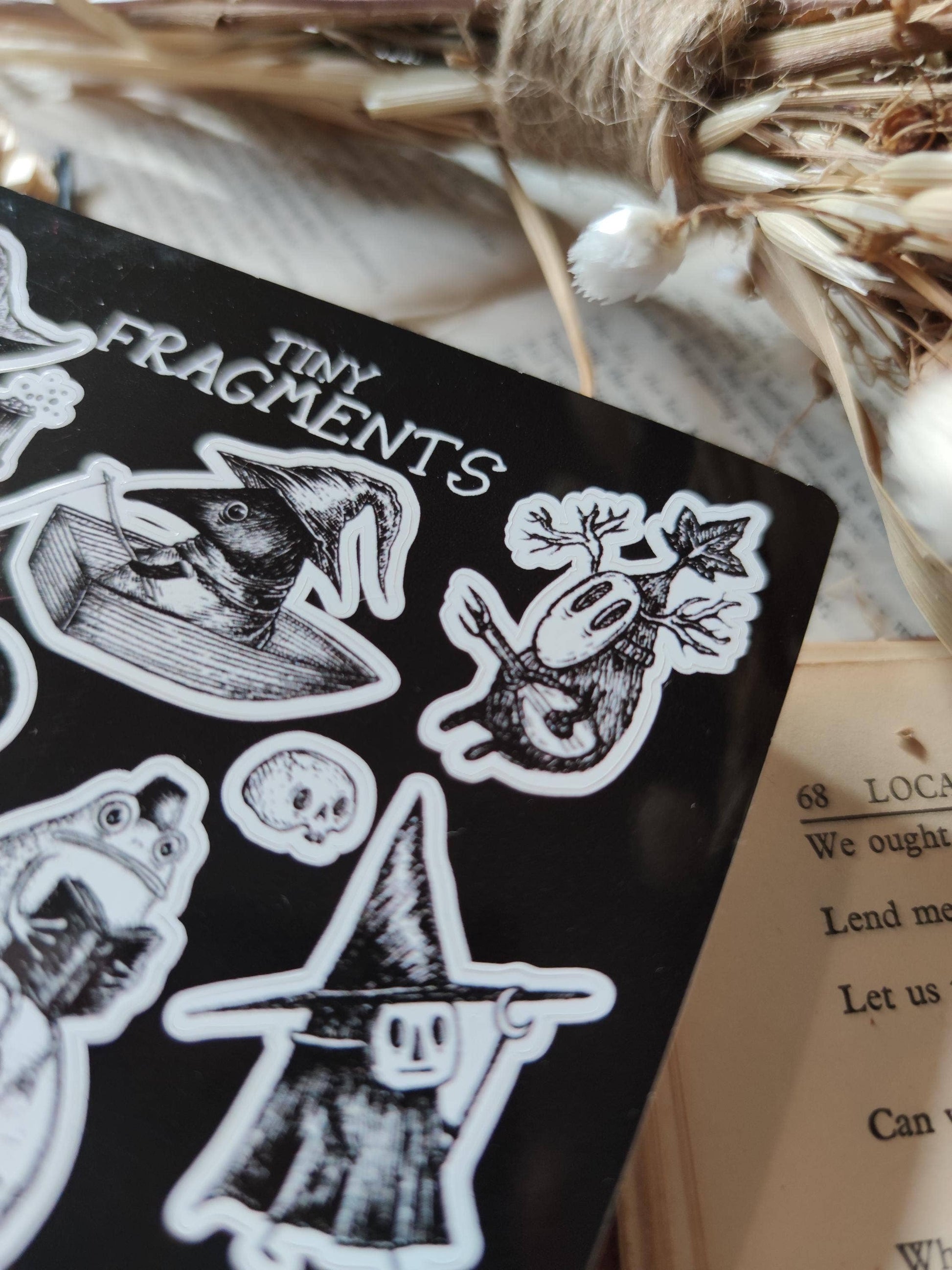 Tiny Fragments Spooky Fantasy Sticker Sheet by Jon Turner | Papertail Fox