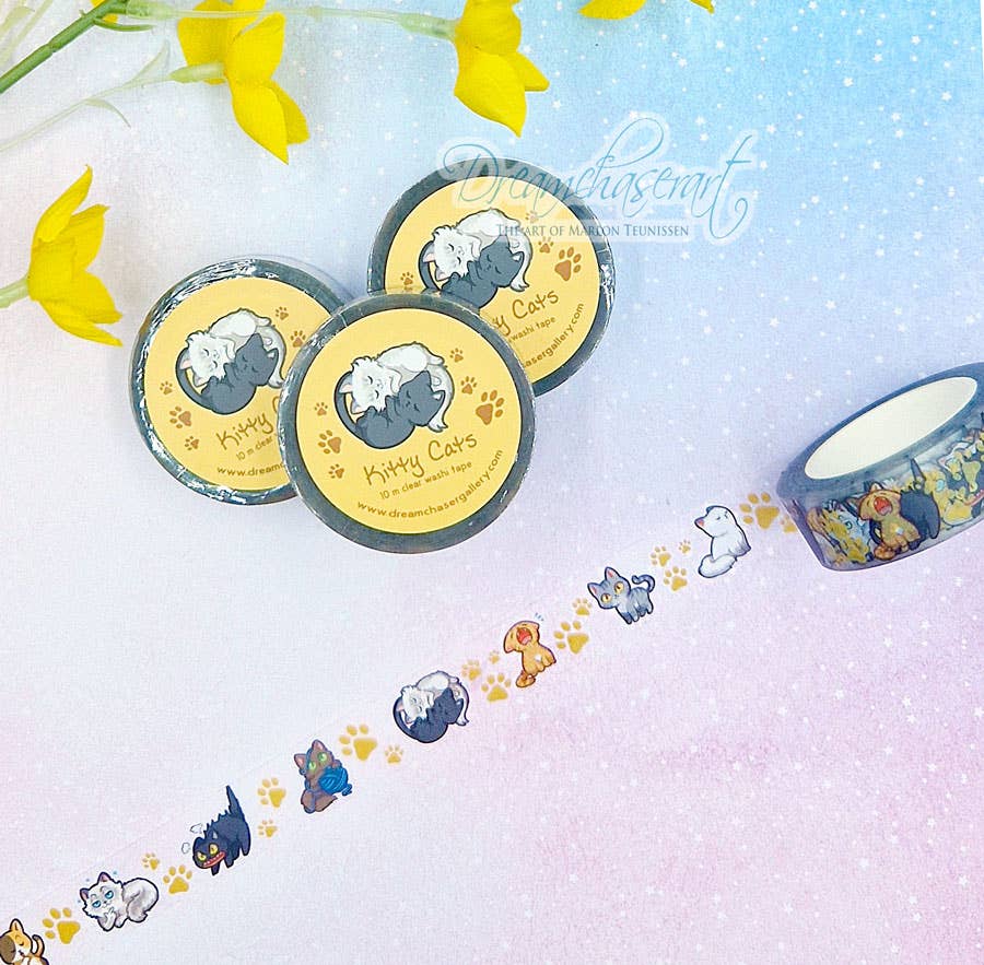 Kitty Cats Clear Tape | Dreamchaserart