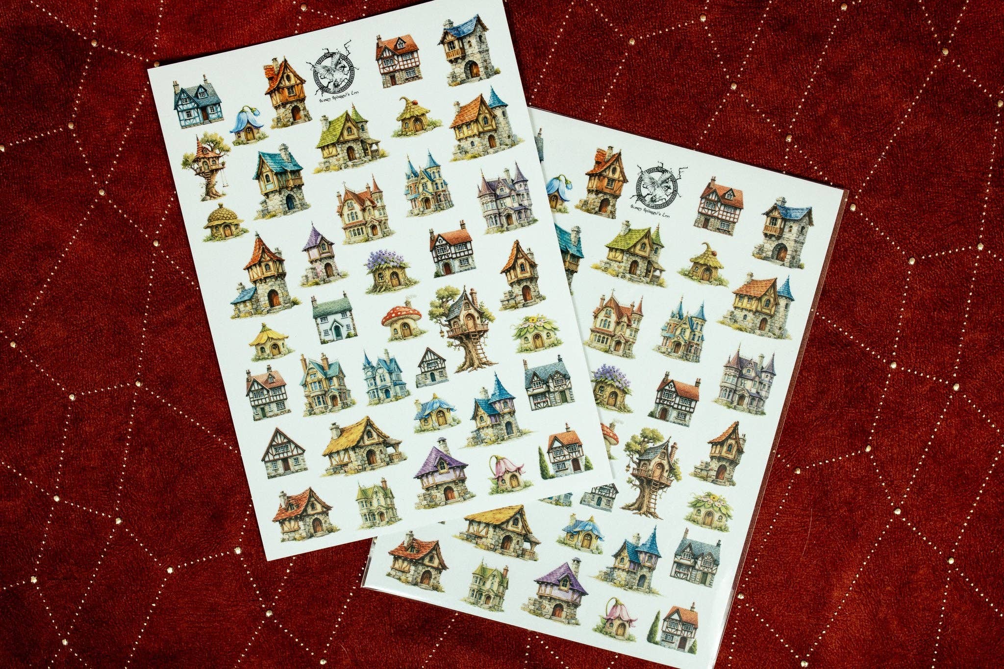 Tiny Little Houses Sticker Sheet | CoraCreaCrafts