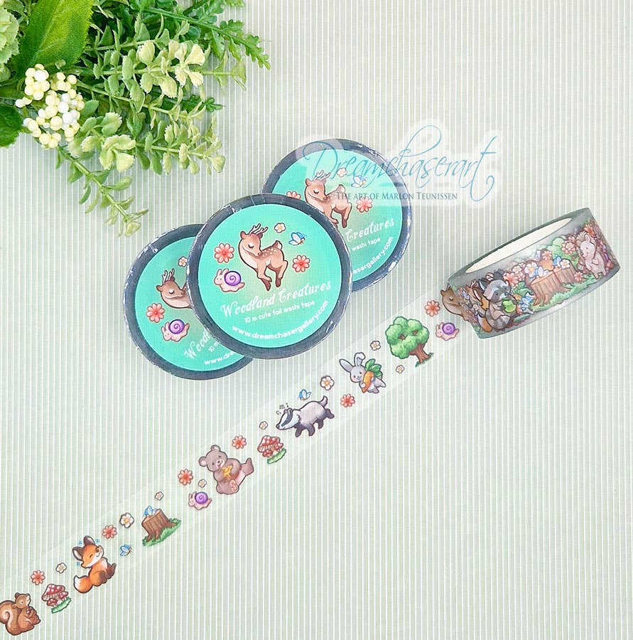 Woodland Creatures Clear Tape | Dreamchaserart