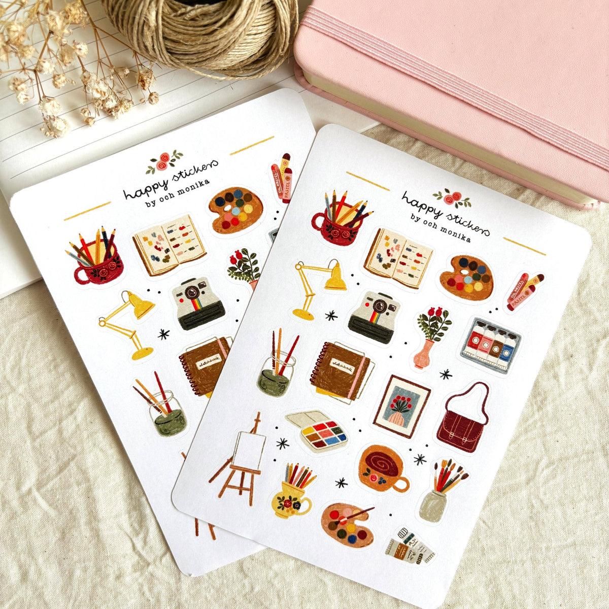 Artist's Corner Sticker Sheet | Och Monika