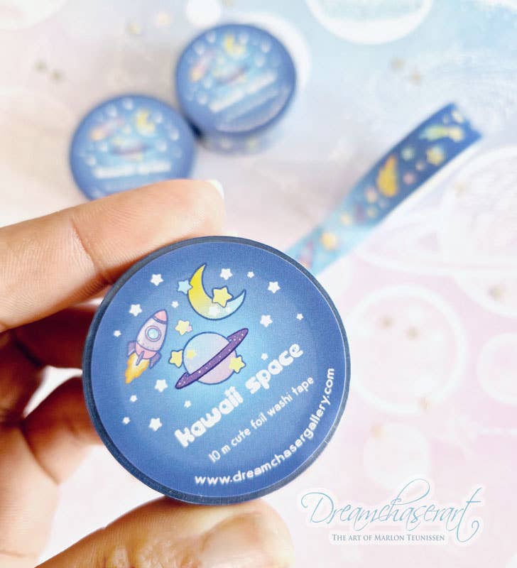 Silver Foil Space Washi Tape