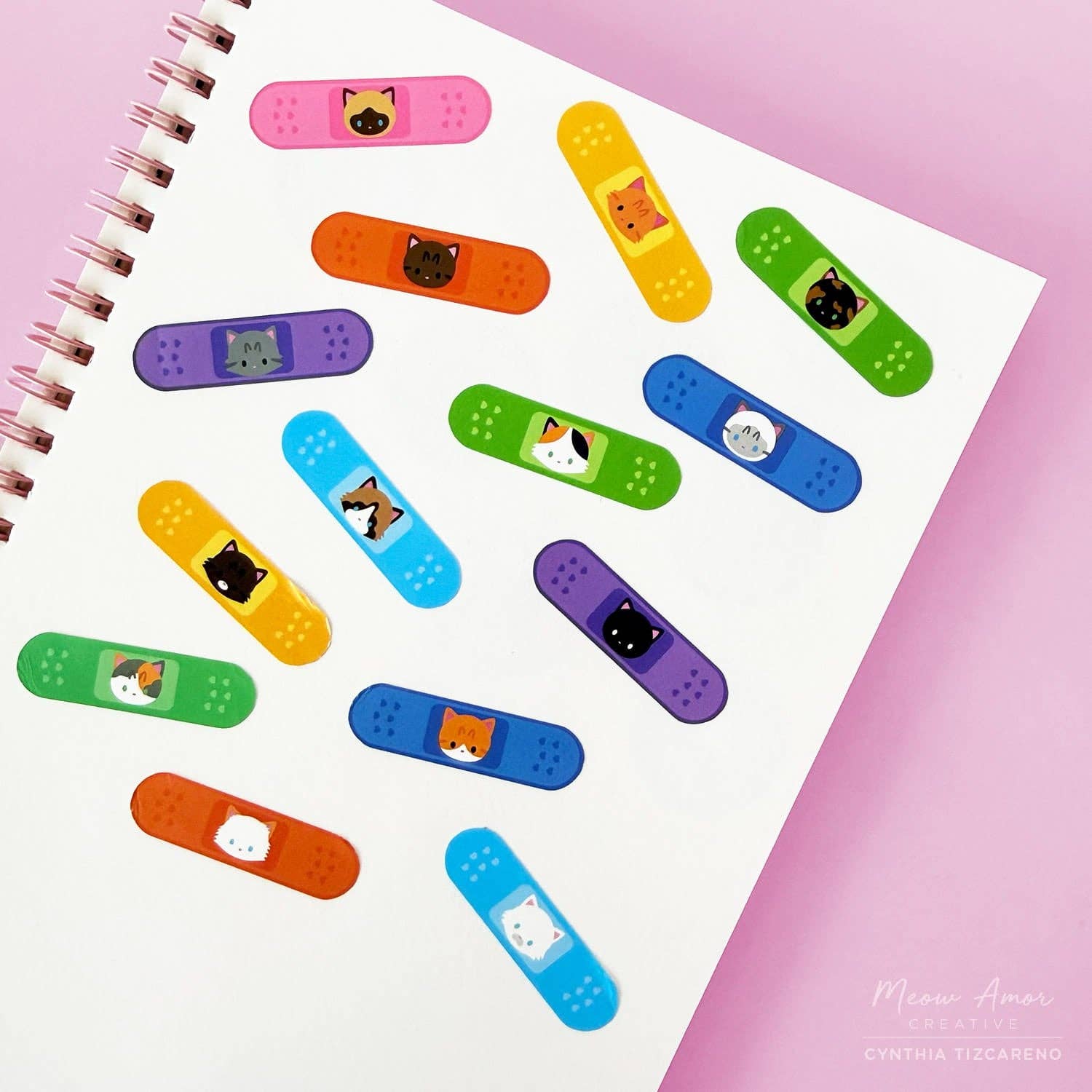 Rainbow Bandage Cats Vinyl Tape