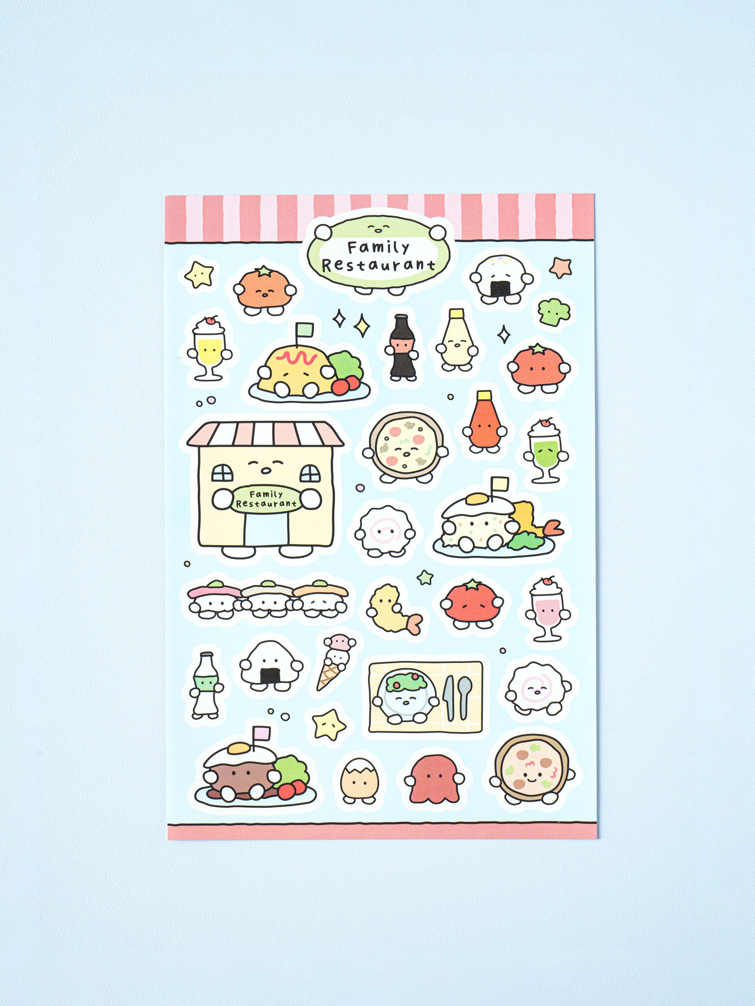 Restaurant & Bakery Cafe Food 4 Sheet Sticker Set by Daiso | Papertail Fox