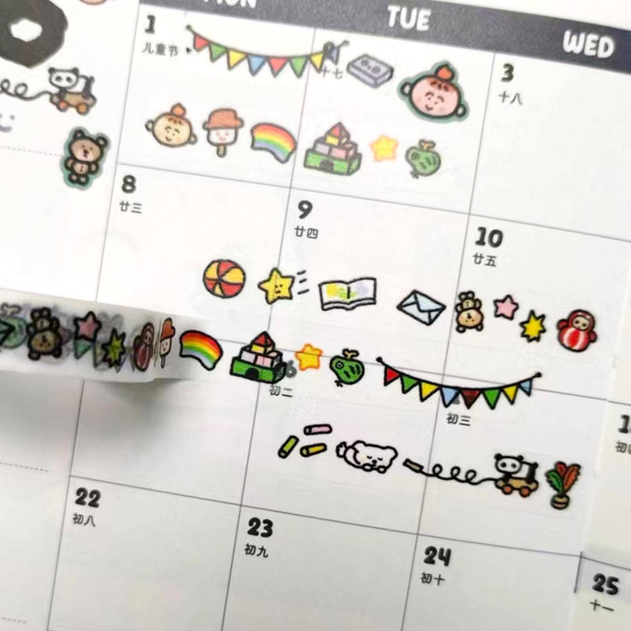 Childhood Toy Mini Washi Tape by RiN! Studio | Papertail Fox