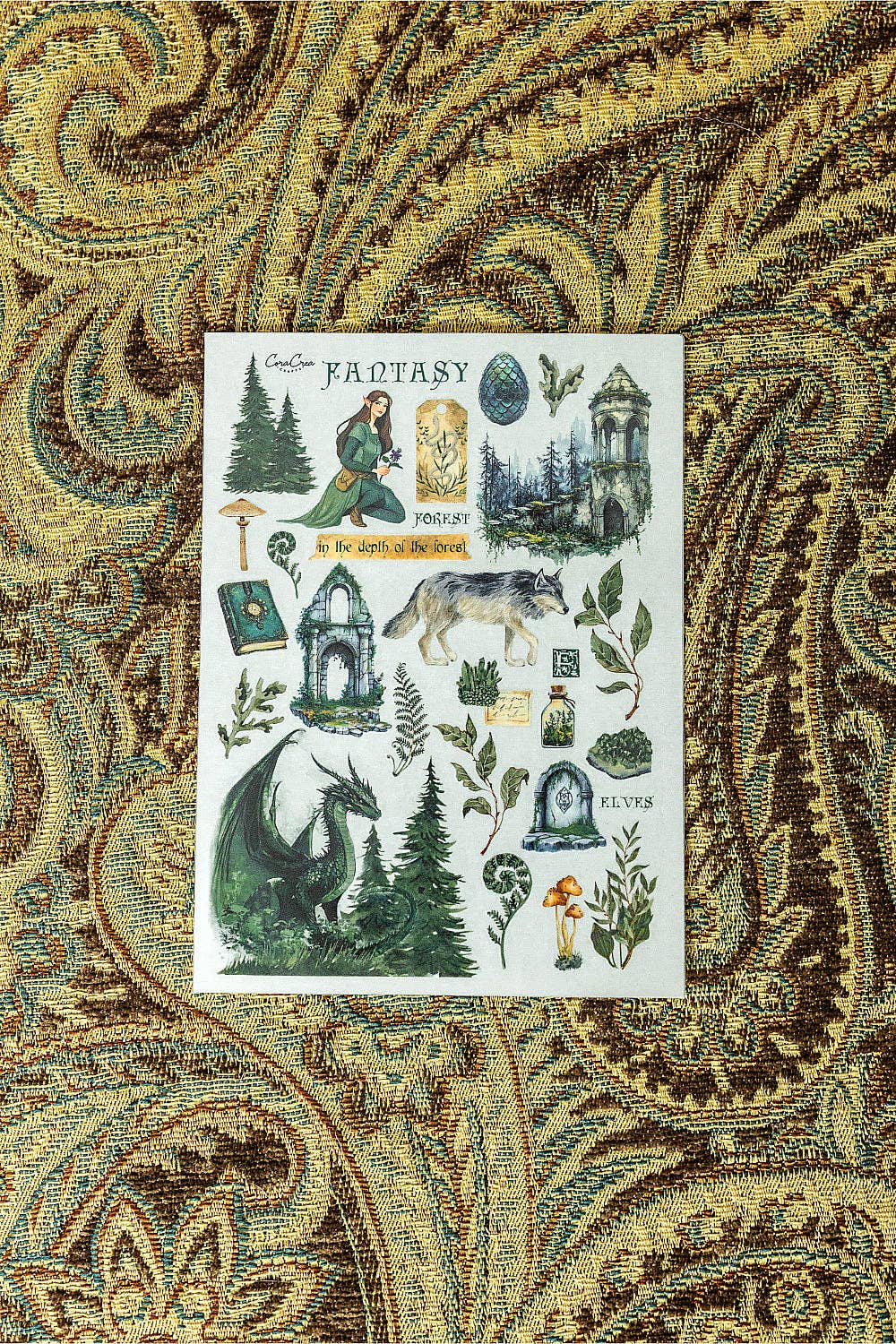 Forest Fantasy Transfer Stickers | CoraCreaCrafts