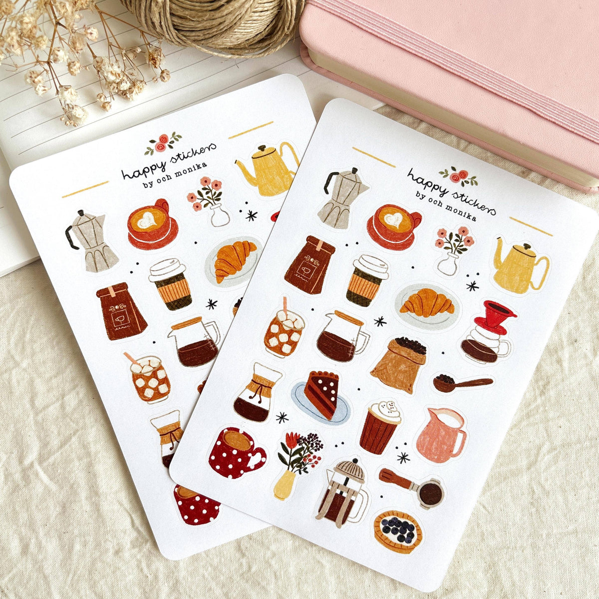 Coffee Time Sticker Sheet | Och Monika