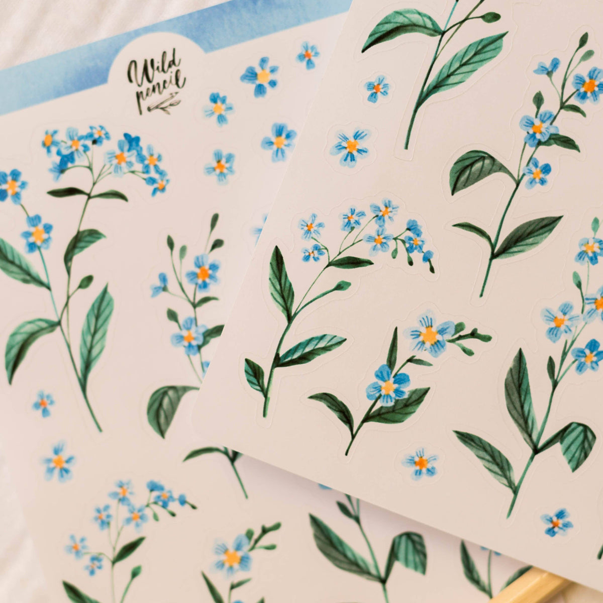 Forget-Me-Not Flowers Sticker Sheet | Wild Pencil Studio