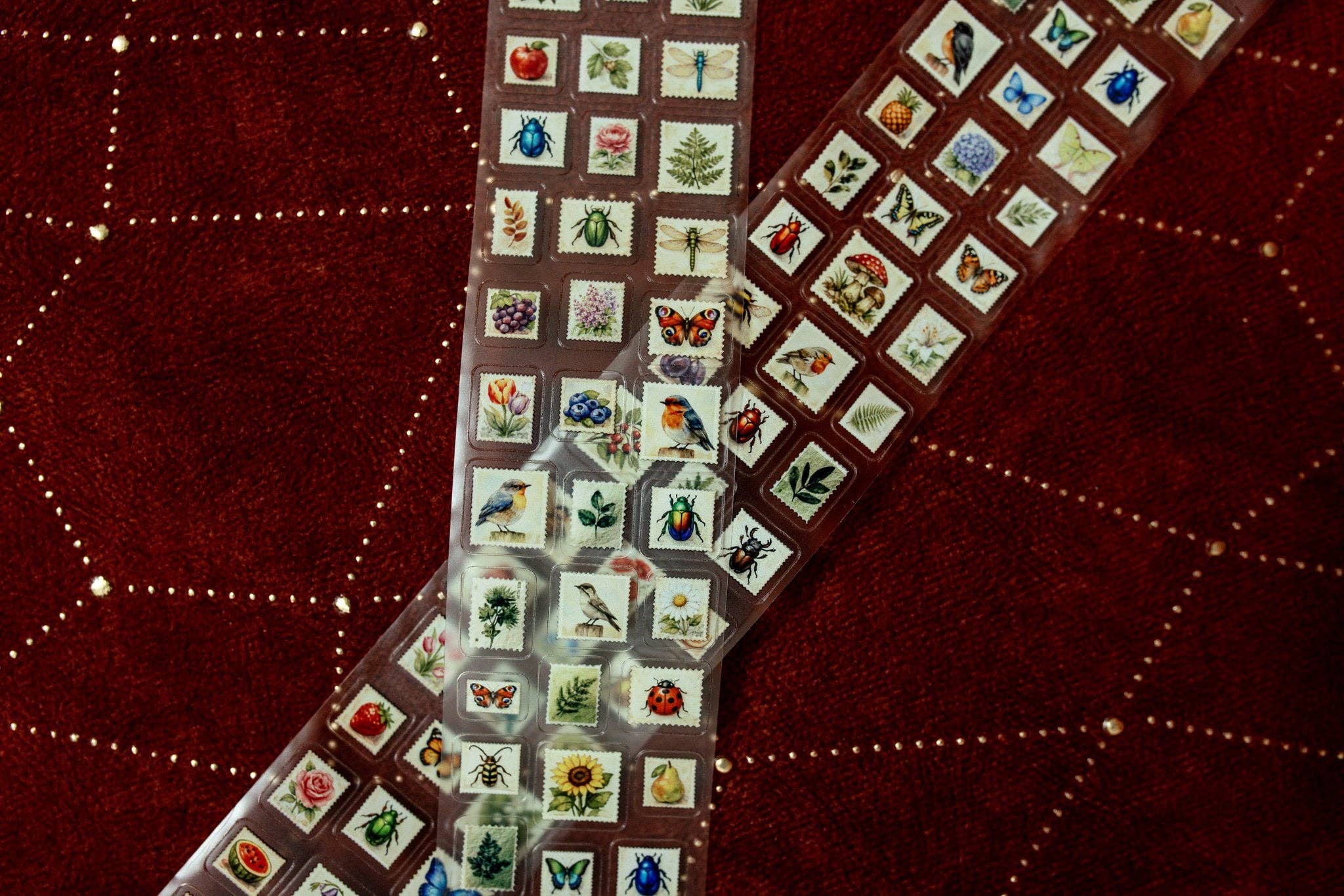 Mini Postage Stamps Transparent Tape | CoraCreaCrafts