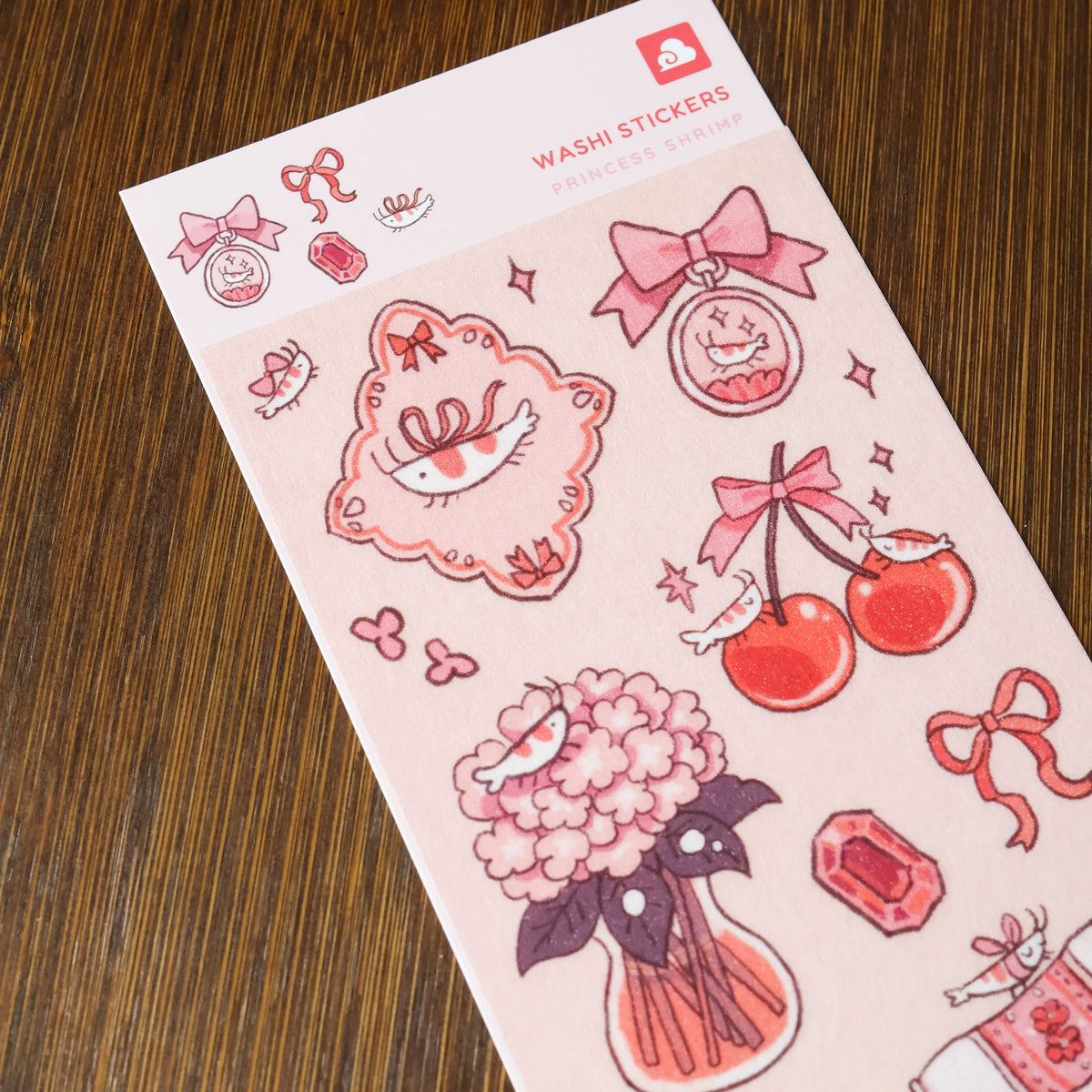 Princess Shrimp Washi Sticker Sheet | Thousand Skies