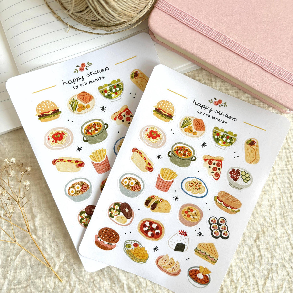 Dinner Time Sticker Sheet | Och Monika