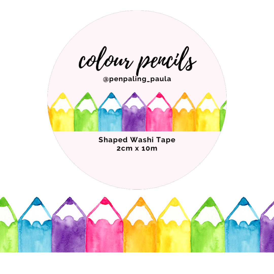 Colour Pencils Shaped Washi Tape by Penpaling Paula | Papertail Fox