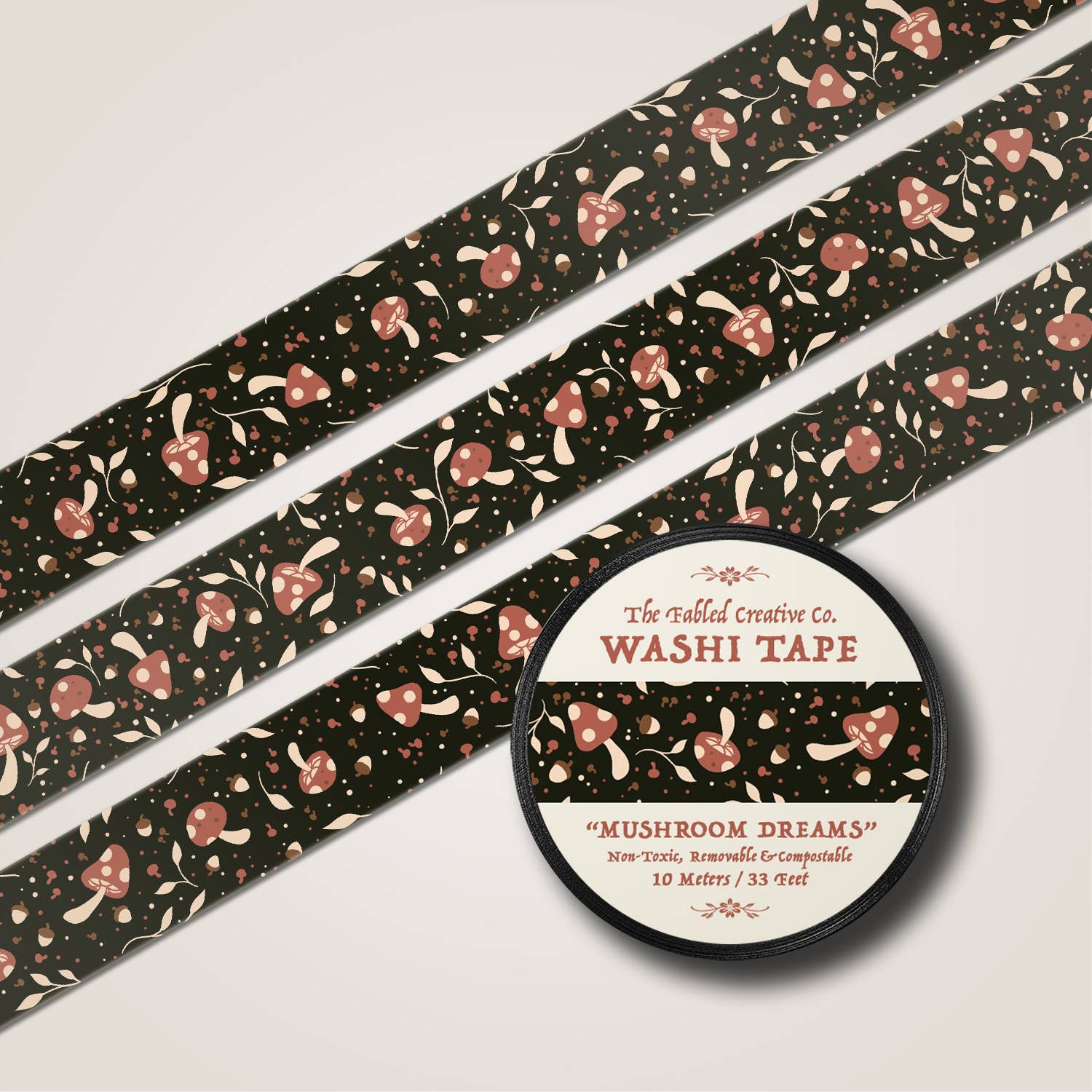 Mushroom Dreams Washi Tape | The Fabled Creative Co.