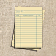Library Card To-Do List - 4x6" Paper & Pads | Kingdom of Threads (USA) - Papertail Fox