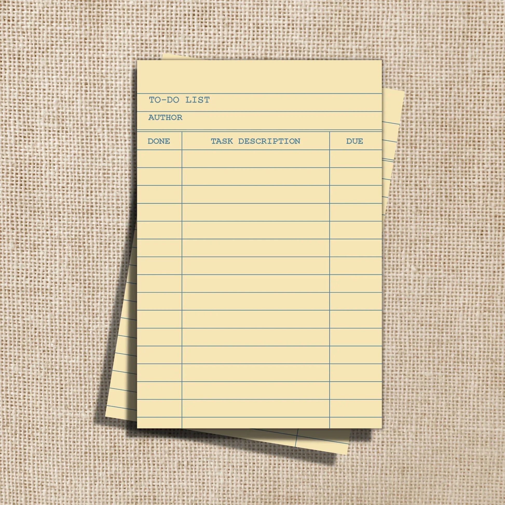 Library Card To-Do List - 4x6" Paper & Pads | Kingdom of Threads (USA) - Papertail Fox