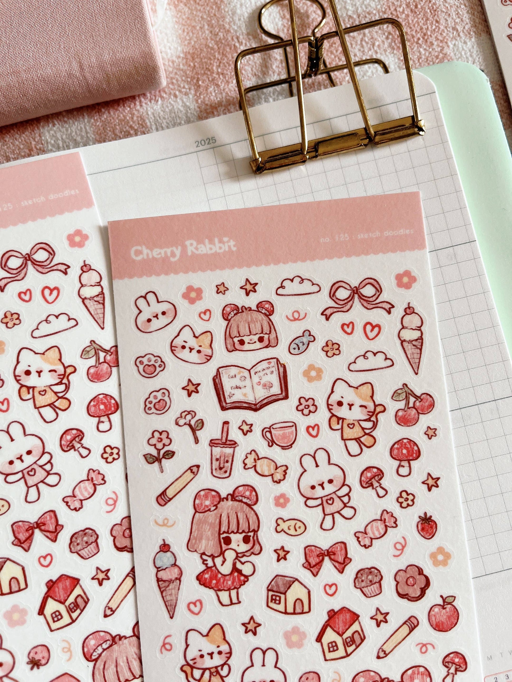 Sketch Doodles Sticker Sheet no.125 by Cherry Rabbit | Papertail Fox