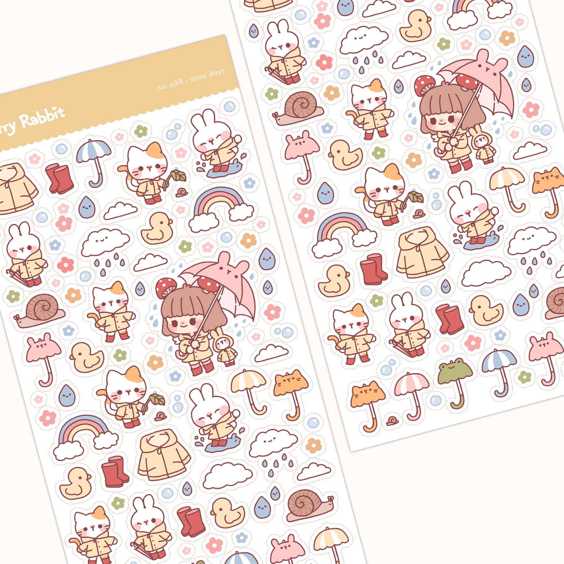 Rainy Days Sticker Sheet no.039 by Cherry Rabbit | Papertail Fox