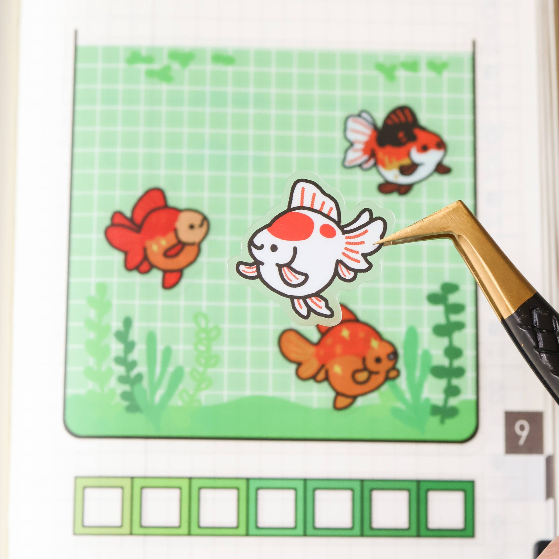 Goldfish Tracker Clear Sticker Sheet by Thousand Skies | Papertail Fox