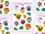 Pansies Sticker Sheet by Wild Pencil Studio | Papertail Fox