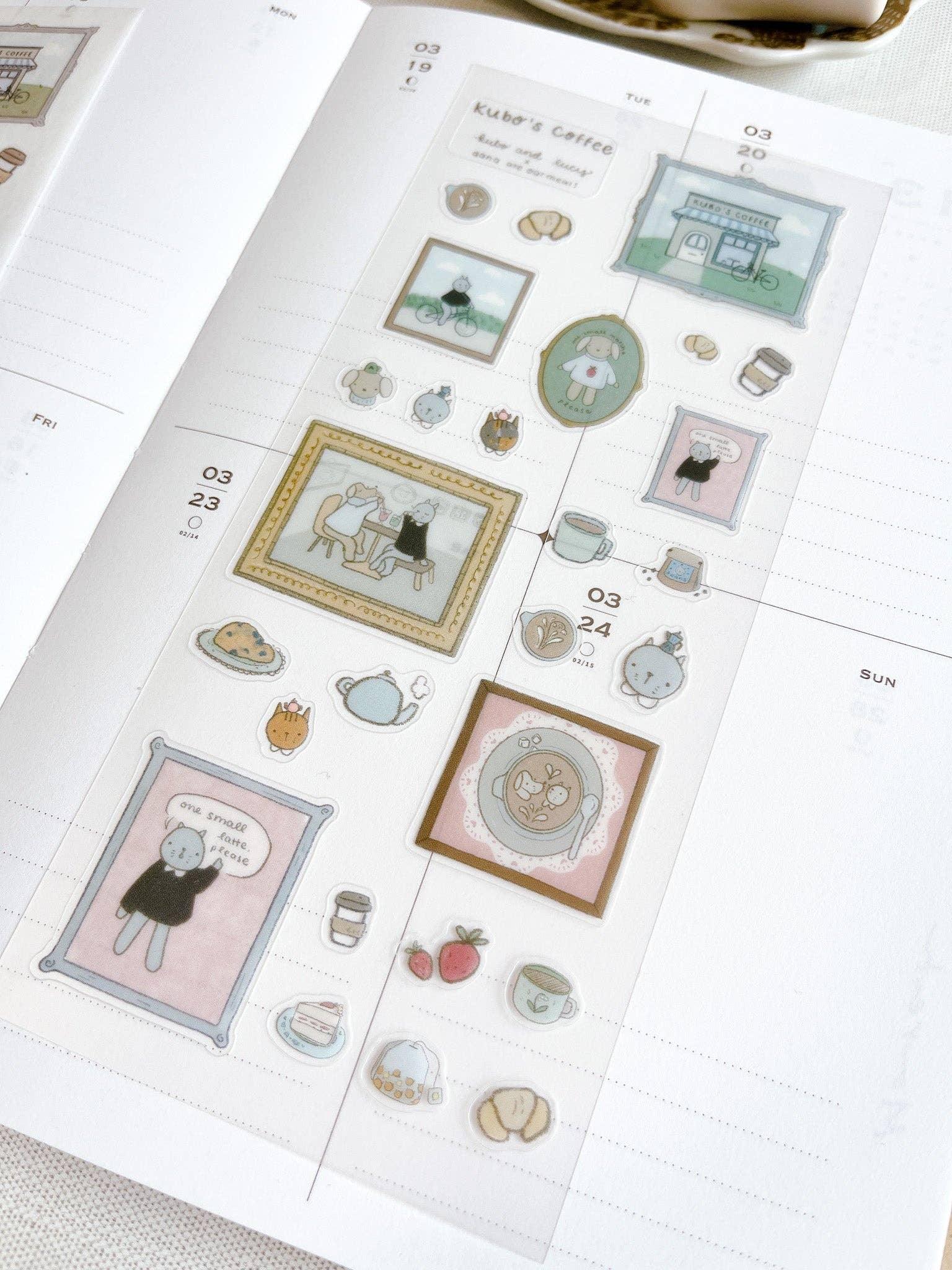 Kuboandlucy x Dana Ate Oatmeal Kubo Cafe Sticker Sheet | Kubo and Lucy - Papertail Fox