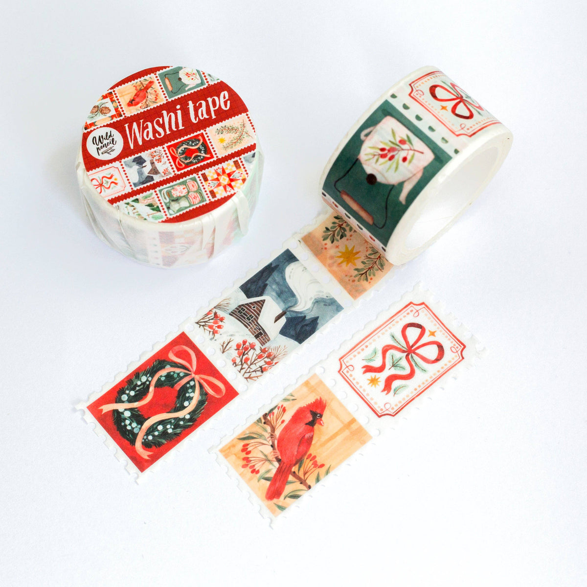 Christmas Stamps Washi Tape by Wild Pencil Studio | Papertail Fox